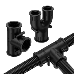 Bellows Y-Type Rubber Tee