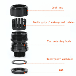 Robot Bellows Waterproof Joint with 360° Rotation - Straight Through Type thumbnail 3